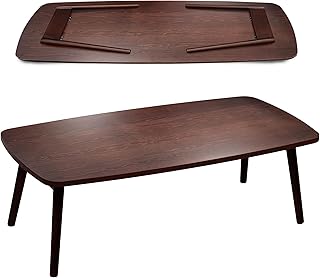 Houseables Japanese Floor Table, Folding Coffee Table, Japanese Desk, Sitting Desk for Floor, Low, Short, Picnic, Dining, Tea, Collapsible, Foldable, Portable, Small Spaces, Chabudai, 39”Lx20”Wx13”H