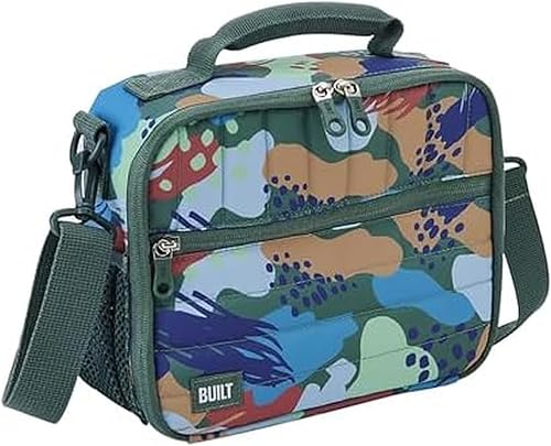 Miniatura 9 de BUILT Puffer Water-resistant Polyester Lunch Box, Lightweight Insulated and Reusable with Detachable Adjustable Strap, Abstract Mulberry