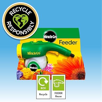 Miracle Gro Feeder for Soluble Plant Food | Dual Action Hose End Spray Feeder | Feeds Gardens in 15 Minutes | For Lawns Flowers & Vegetables | Refillable Garden Hose Attachment | 1 Unit - 016733N