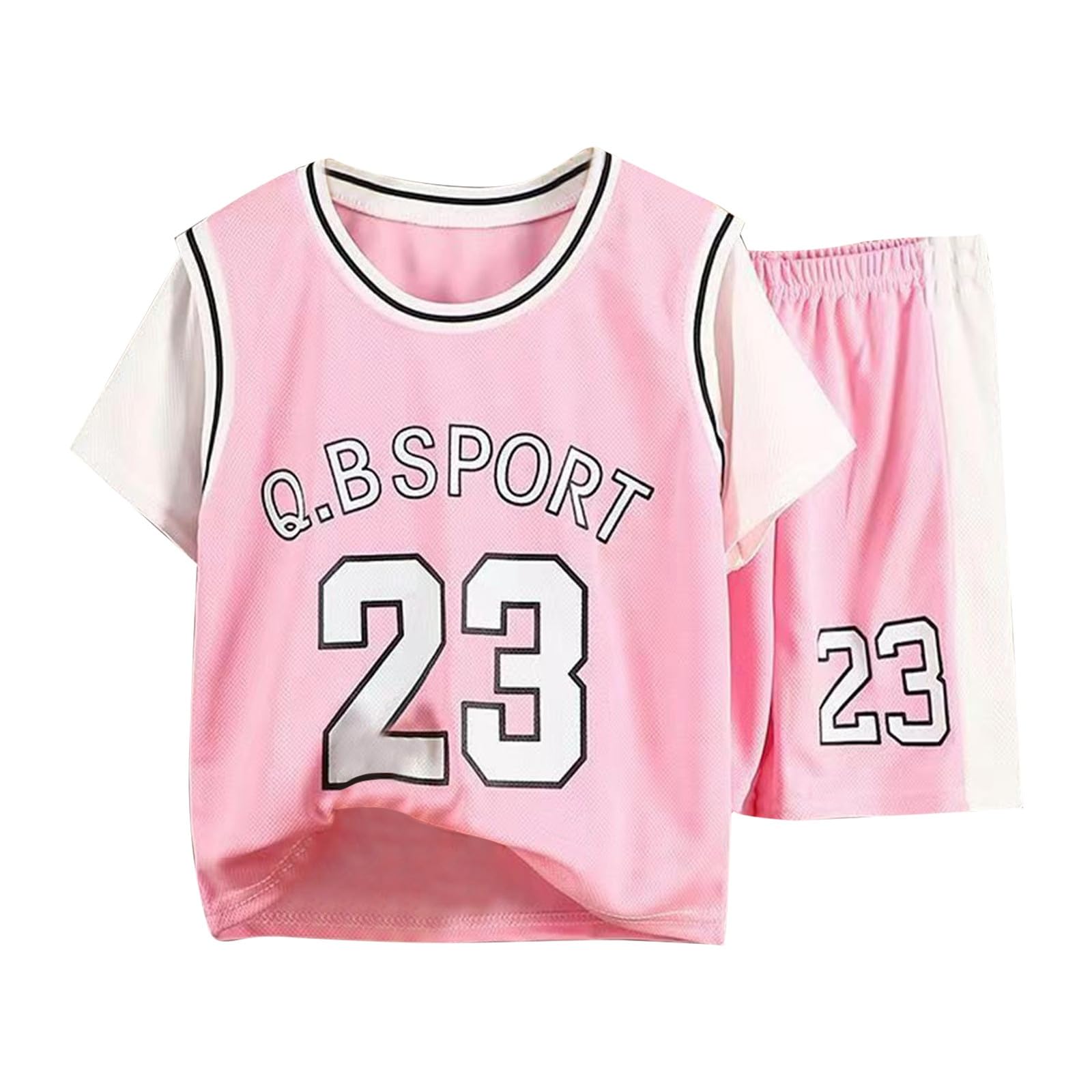 Traje Deportivo de Manga Corta para Niños Ropa de Entrenamiento de Baloncesto de Verano