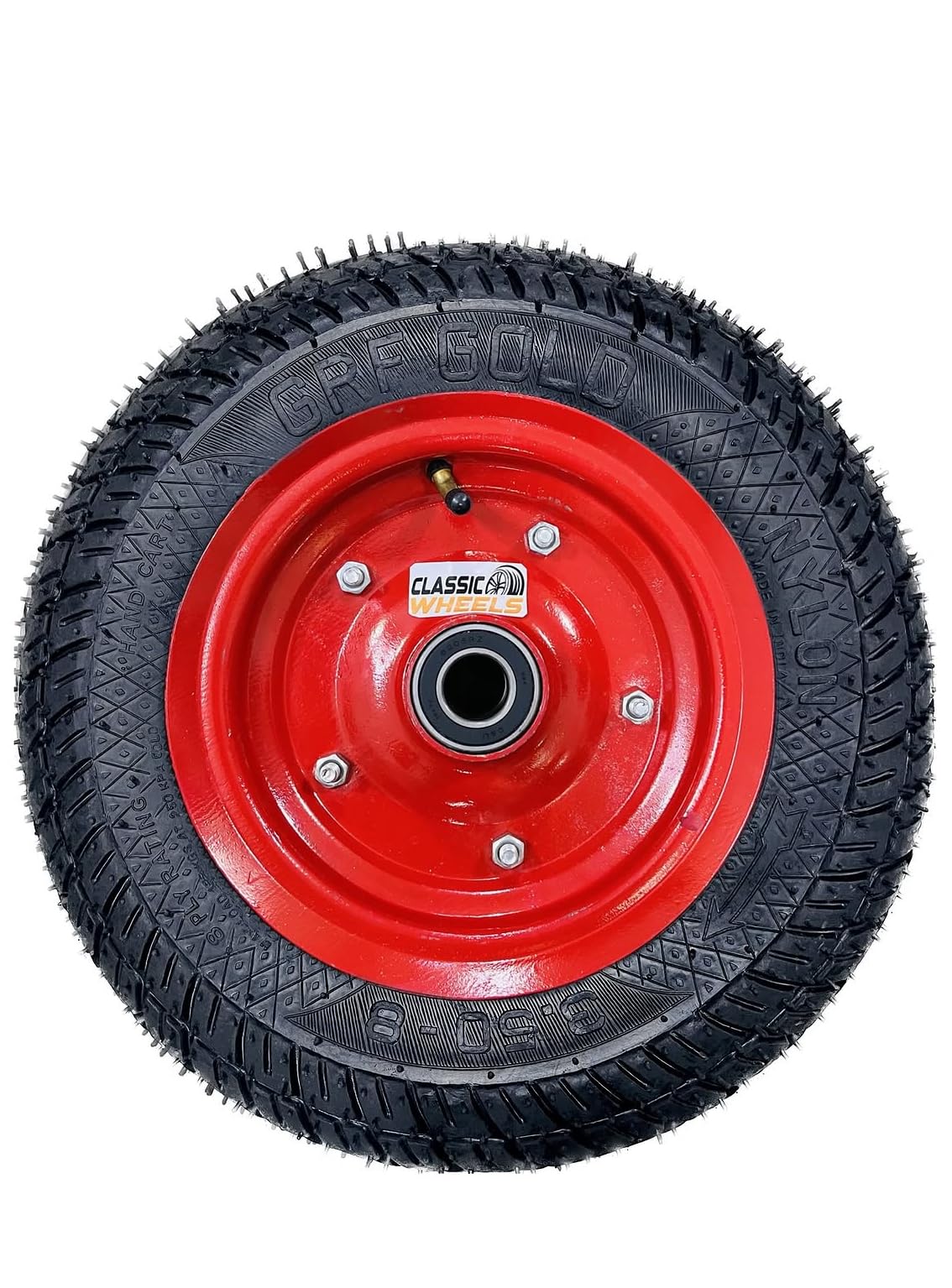 Wheelbarrow Tyre 3.50-8 with Metal Rim | Heavy Duty 8 Ply Rubber Wheel | Long-Lasting & Leak-Proof for Trolley, Cart & Utility Use-image-15