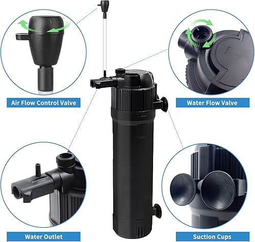 Miniatura 8 de Filtro de acuario con luz U-V, filtro sumergible para acuario - Filtro de acuario para acuario de 40 a 120 galones, filtro U-V para acuario