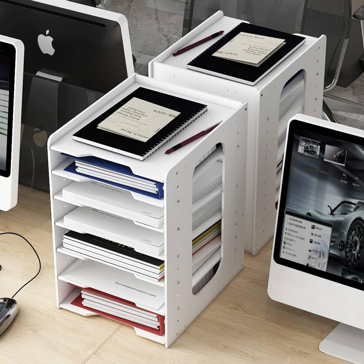 収納 整理 デスク周りもすっきり多機能A4卓上収納ラック