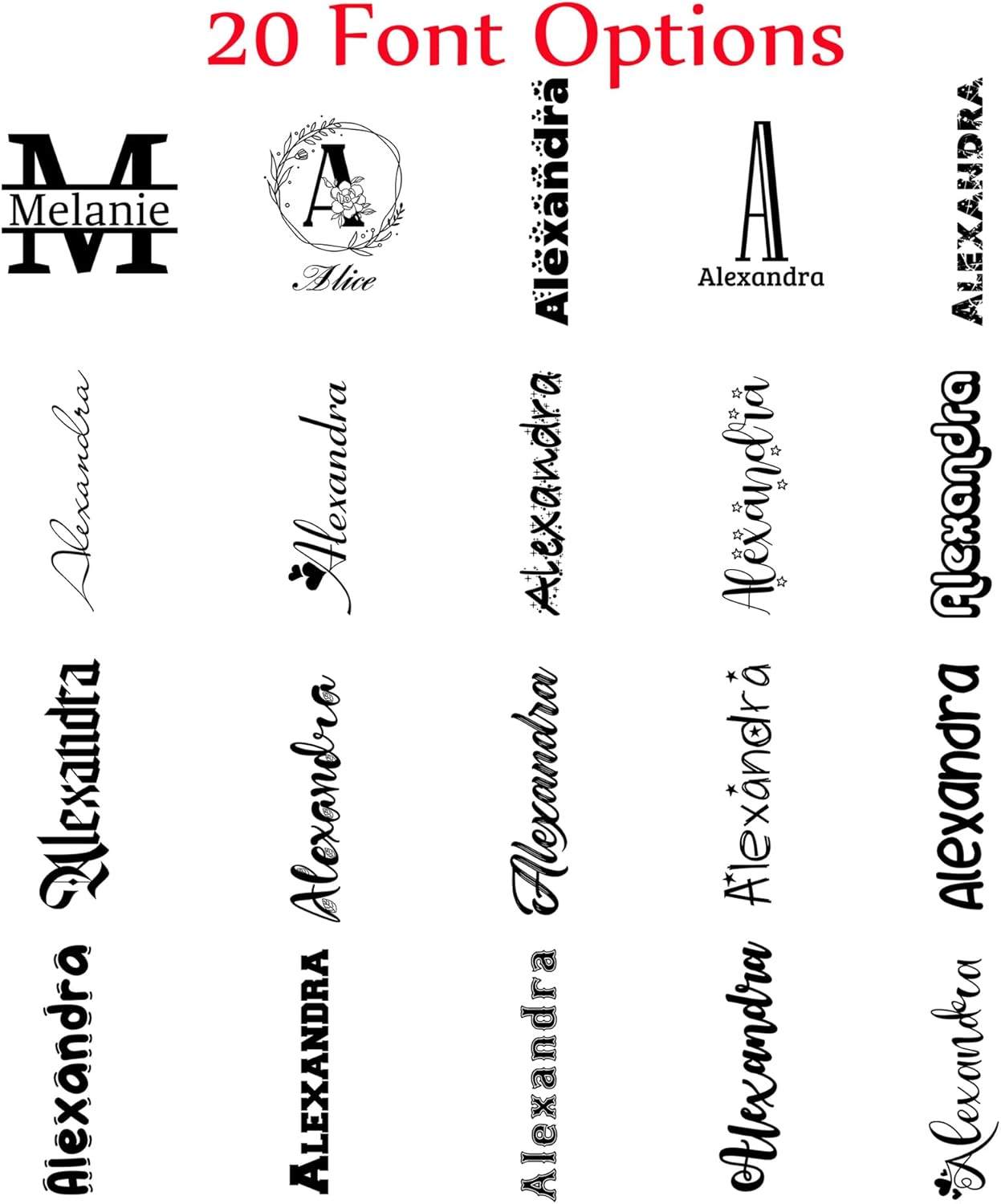 Personalized Water Bottles with Straw Lid Custom Water Bottle Personalized Names Stainless Steel Double Wall Insulated Cup Customized Gifts for Kids Women Men School Sports Style 04 - Image 3