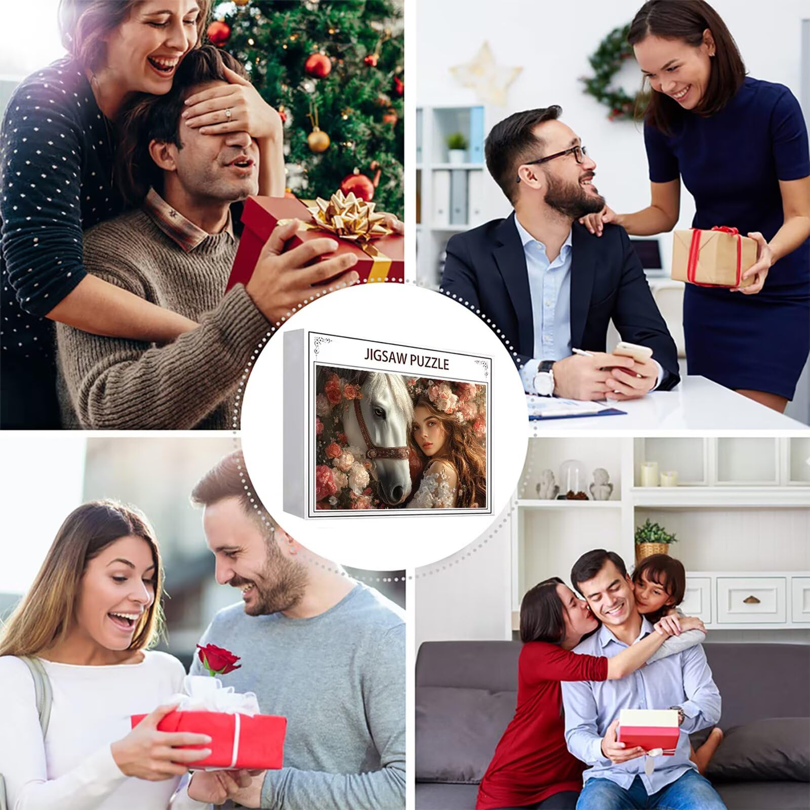 Puzzle 4000 elementów koń puzzle dla dorosłych kobiet 141 x 87 cm unikalne rzemiosło klasyczne 3D drewniana układanka do rodzinnych gier aktywnych, układanka do samodzielnego wykonania nawet do