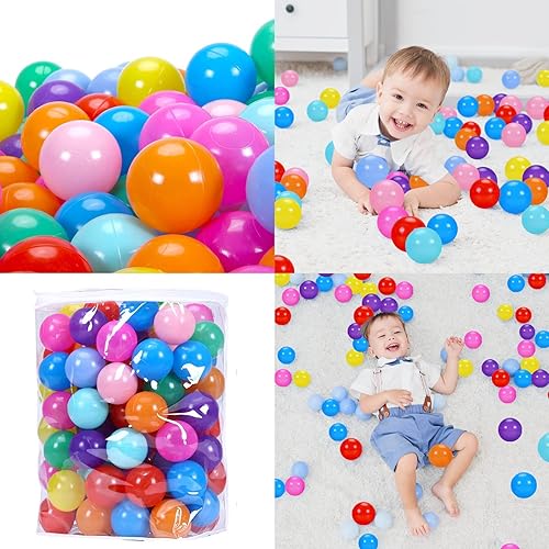 Miniatura 5 de STARBOLO Pelotas de estrella para niños pequeños 100 bolas de estrella sin ftalatos sin BPA no tóxicas a prueba de aplastamientos tienda de juegos