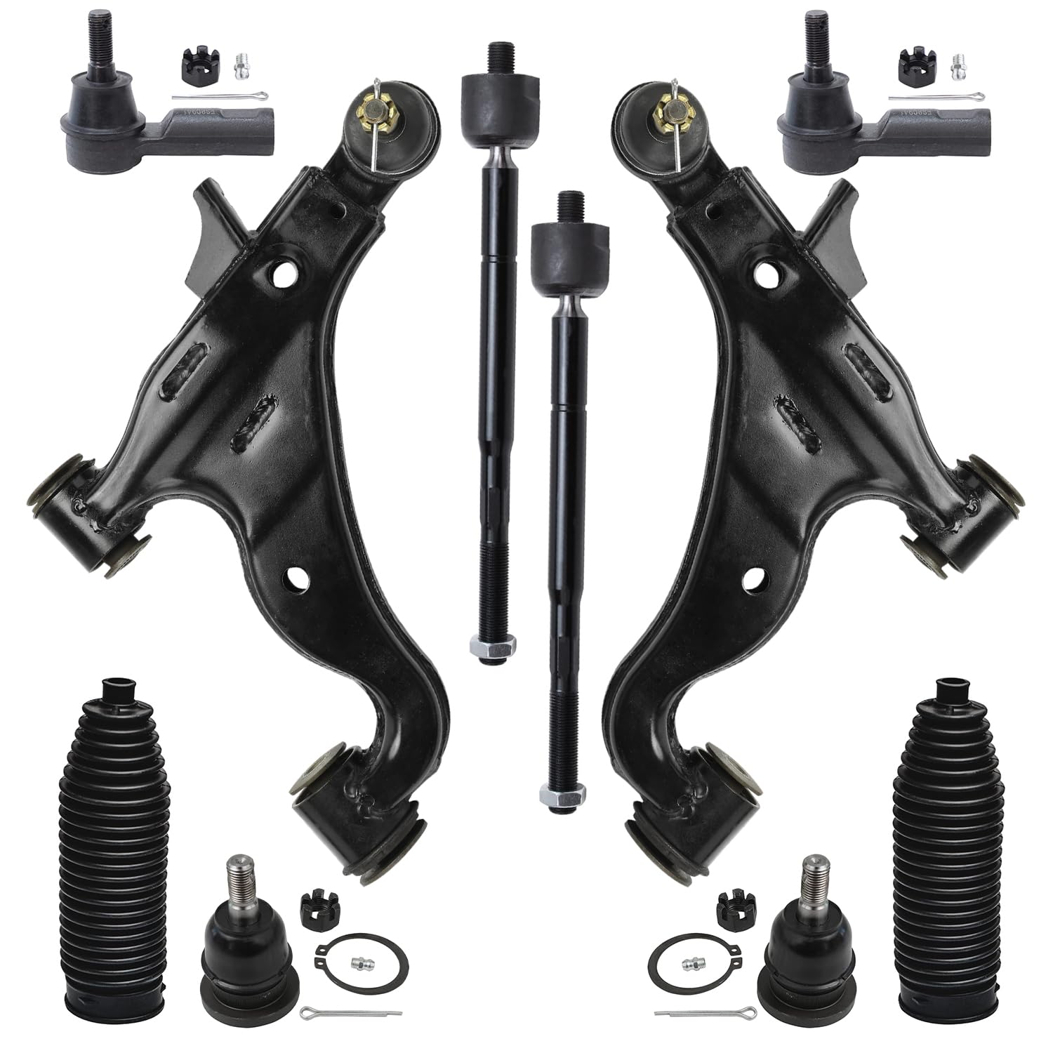 Detroit Axle - RWD 10pc Front End Kit for 2005-2015 Toyota Tacoma, 2006