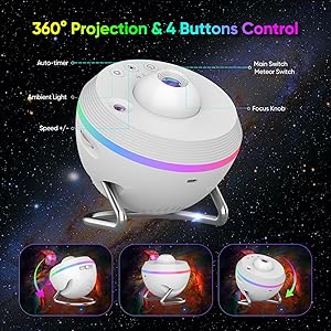 Galaxy Projector, 12 in 1 HD Planetarium Galaxy Star Projector for Bedroom, Star Projector Galaxy Light with Meteor Effects and Timer for Kids, Ceiling, Gifts