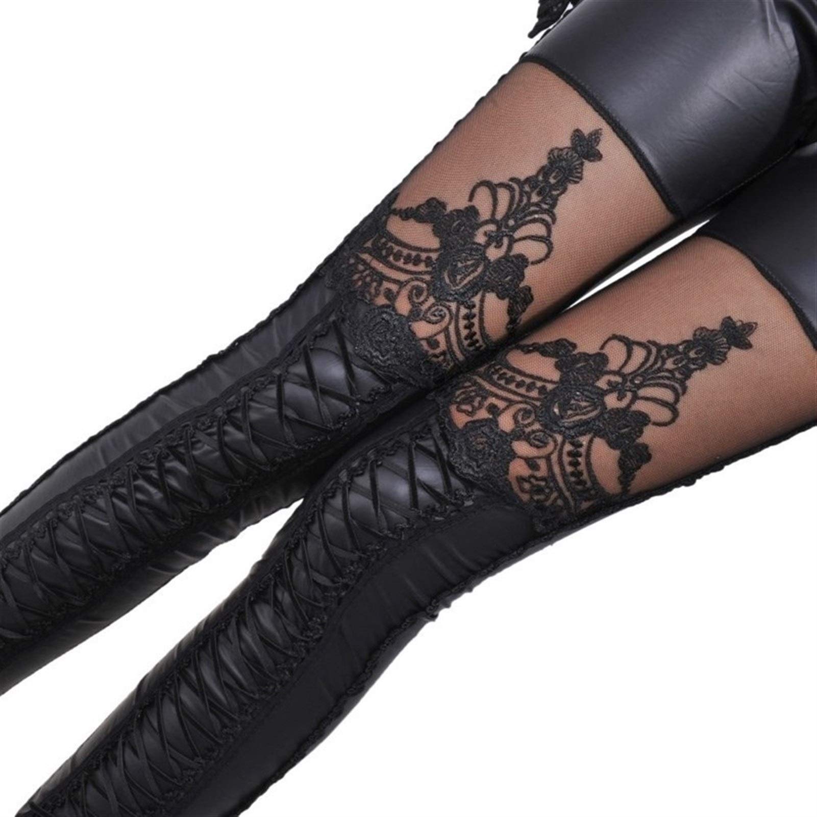 XBECO Sexy Skinny Leg Faux Leather Leggings Black Legins Punk Fashion Women Pants Good Elasticity