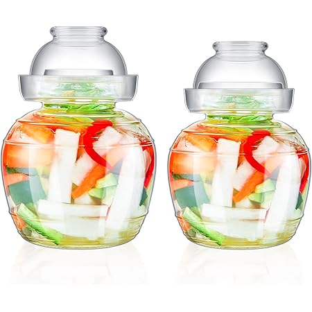 Amazon.com: Anjetan 1.5L/2.5L/4.5L Glass Fermenting Jar, Large Capacity ...