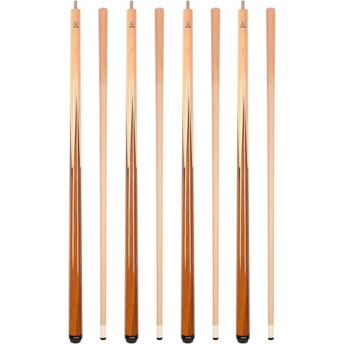 ASKA Set of SP1 Malaswood Sneaky Pete Billiard Pool Cue Sticks, 58" Hard Rock Canadian Maple, 13mm Hard Le Pro Tip, 5/16x18 Joint