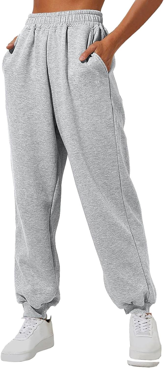 HGps8w 3 Pack Drawstring Sweatpants for Women - Basic Solid Versatile Casual Athletic Joggers Lounge Pants with Pockets