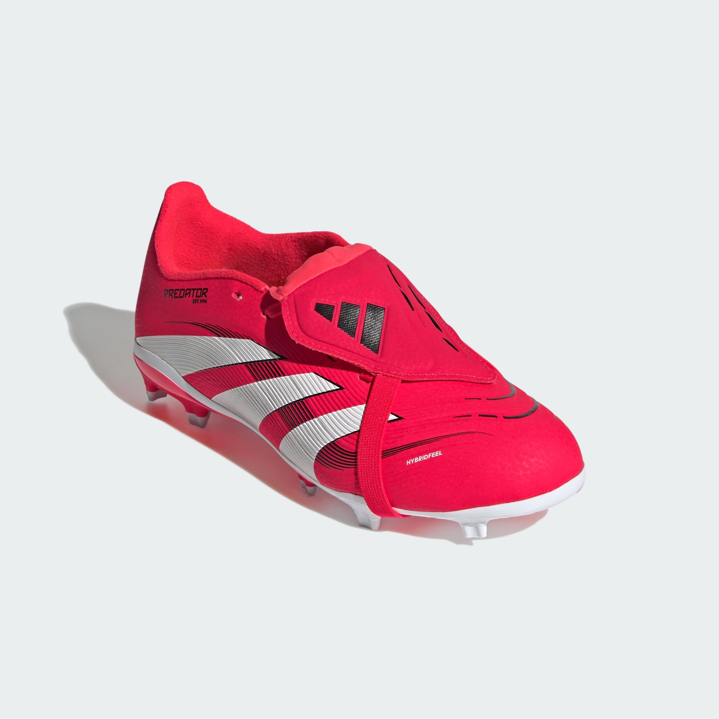 adidas Uniseks - dzieci PREDATOR LEAGUE FOLD-OVER TONGUE Firm Ground Football boots Kids, Lucid Red/Cloud White/Core Black, 32 EU