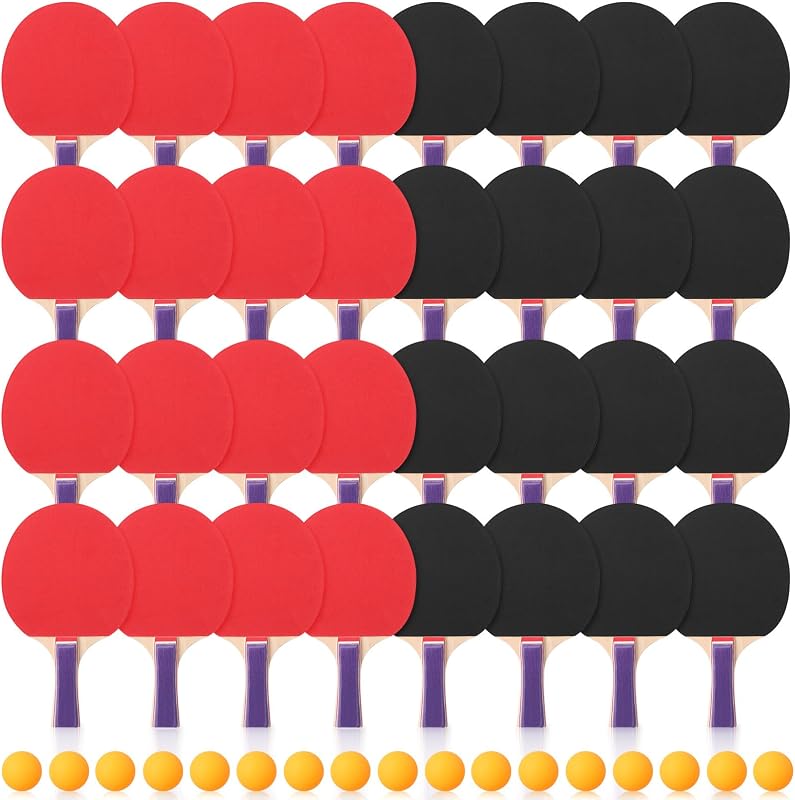 Outus Pack Portable Table Tennis Combo 8 Paddles & 12 Balls with Carry Bag for Indoor Outdoor Sport