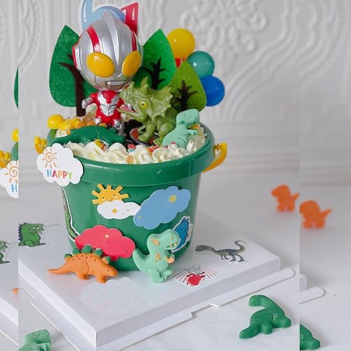 Miniatura 2 de Paquete de 4 moldes de dinosaurio de silicona para flores, molde de mariposa y chocolate, molde para pastel de dinosaurio, decoración de pastel de