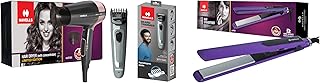 Havells 1200W Foldable Hair Dryer with Cool Shot, BT5100C Beard Trimmer (45 Min Runtime) & HS4101 Ceramic Hair Straightener | Styling Kit for Men & Women