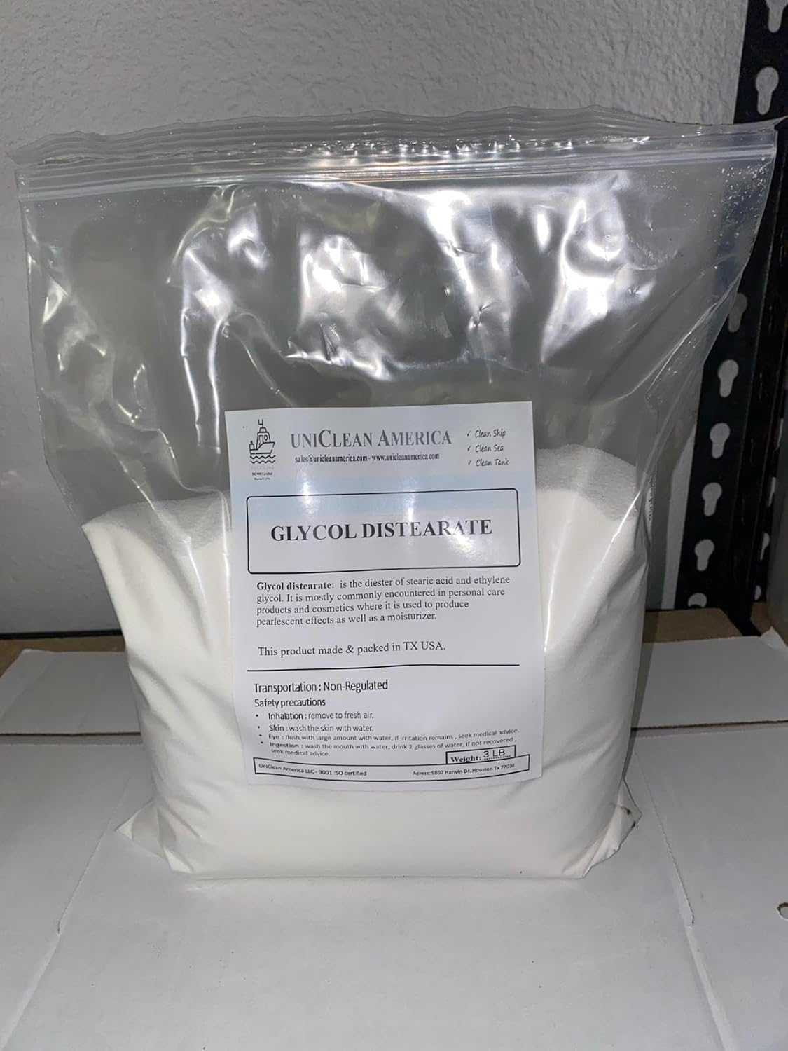 Glycol DISTEARATE - High Purity - for Industrial & Beauty Use (3, Pounds)