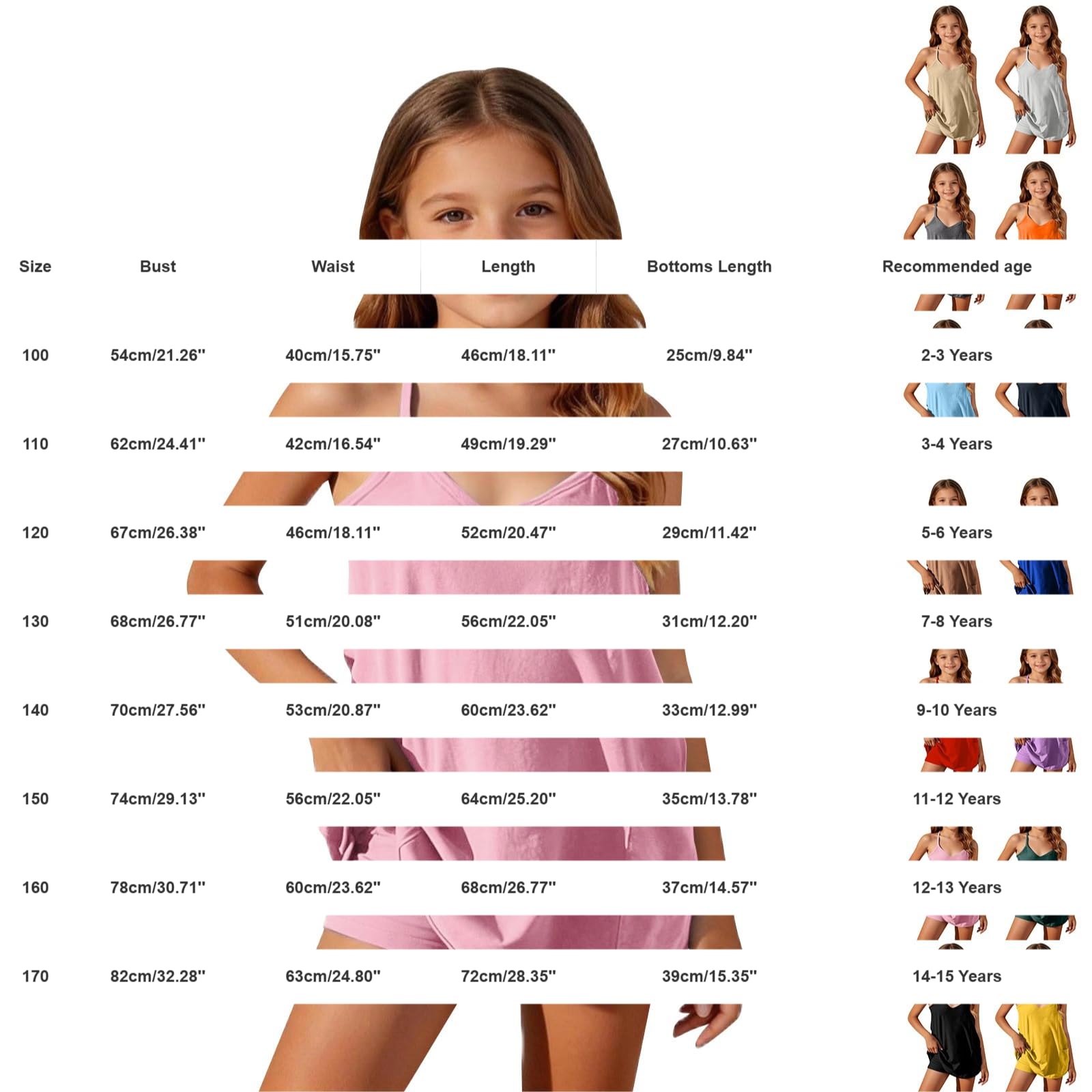 Generisch Survêtement pour fille 140, pantalon de jogging pour fille 128