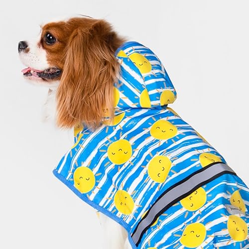 Miniatura 2 de Fitwarm Chubasquero para perro Strawberry Daisy con capucha, chaqueta impermeable para perros pequeños y niñas, poncho reflectante para mascotas con