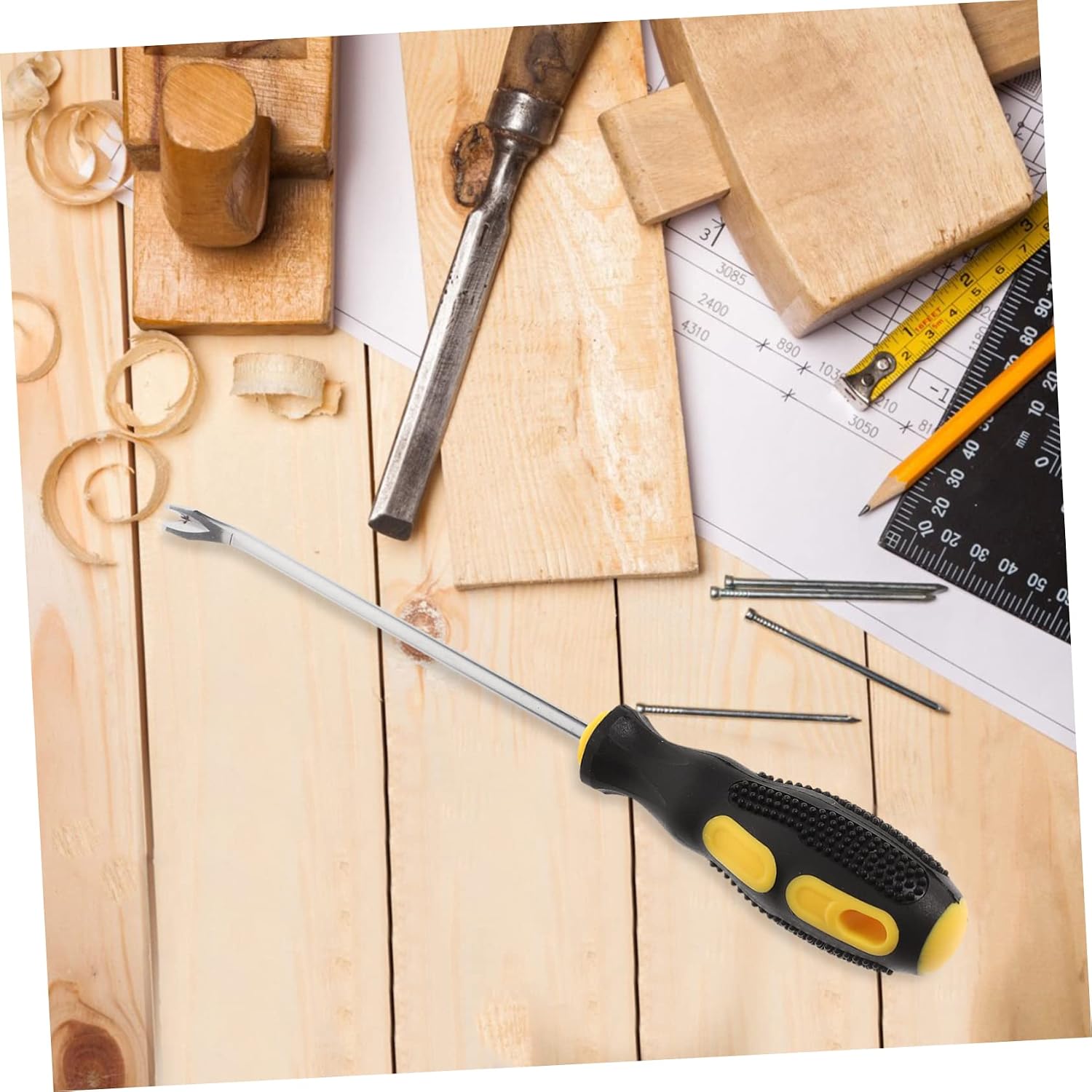 2pcs Nail Puller Tool Labor-saving Upholstery Staple Remover with Ergonomic Grip for Removing Nails Staples Tacks Woodworking and Home Improvement