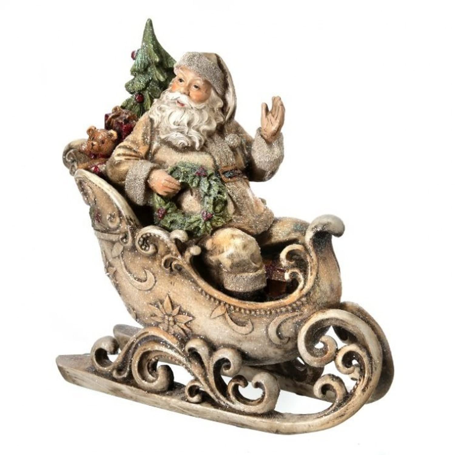 Père Noël en résine 30 cm figurine décoration table Noël Regency International