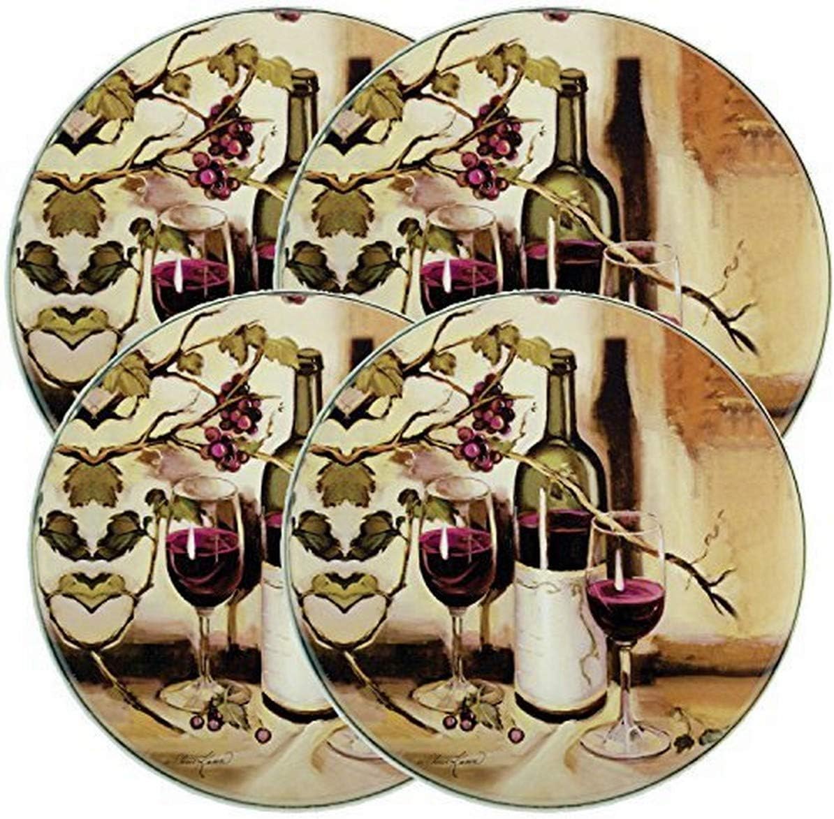 Range Kleen Stove Top Covers – Set of 4 “Ripe from the Vine” Gas Stove Burner Covers or Electric Stove Burner Covers Includes 2 8.5” + 2 10.5” Burner Covers