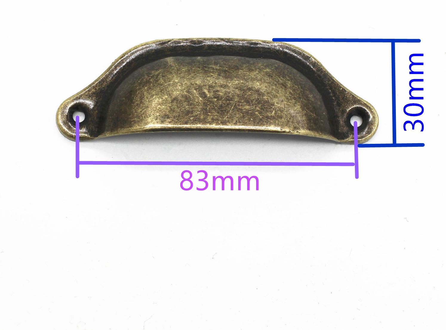 WEICHUAN 10PCS Antique Bronze Iron Drawer Knobs Pulls Handles - Vintage Kitchen Cabinets Furniture Wardrobe Medicine Pull Handle (Length: 96mm Width: 30mm)