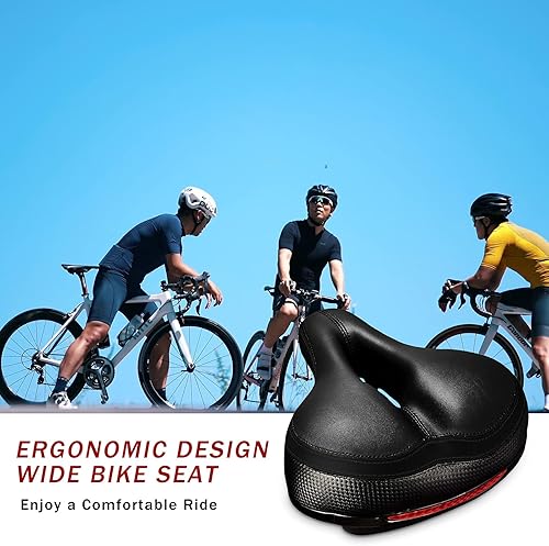 Miniatura 7 de Asiento para bicicleta con bola amortiguadora dual alivio anatómico profesional asiento para bicicleta de suspensión espuma viscoelástica respirable
