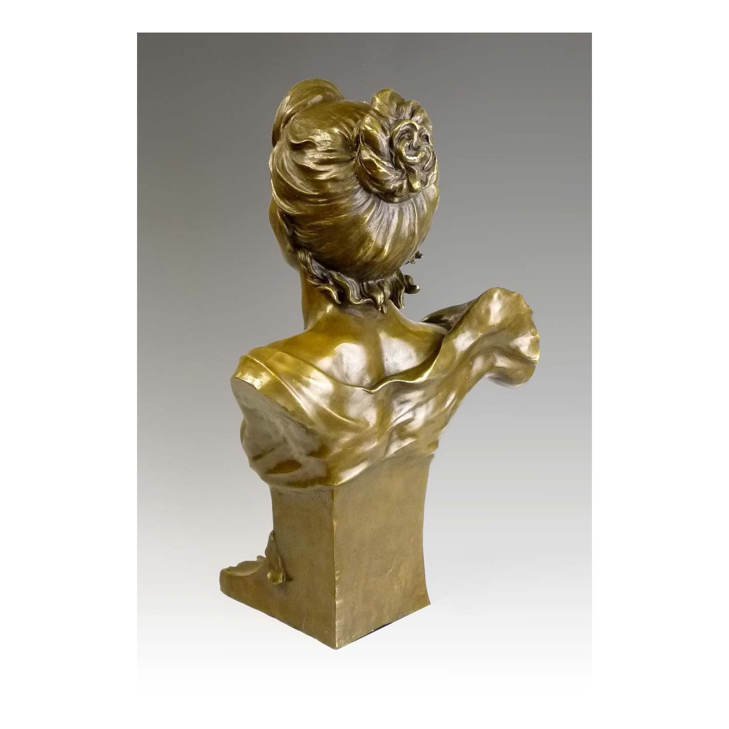 Kunst & Ambiente - Auguste Moreau - Jugendstil Frauen Büste in Bronze - signiert - Deko Figur - Skulpturen - Edel Einrichtung - Statuen online Kaufen - Wohndeko - Innen