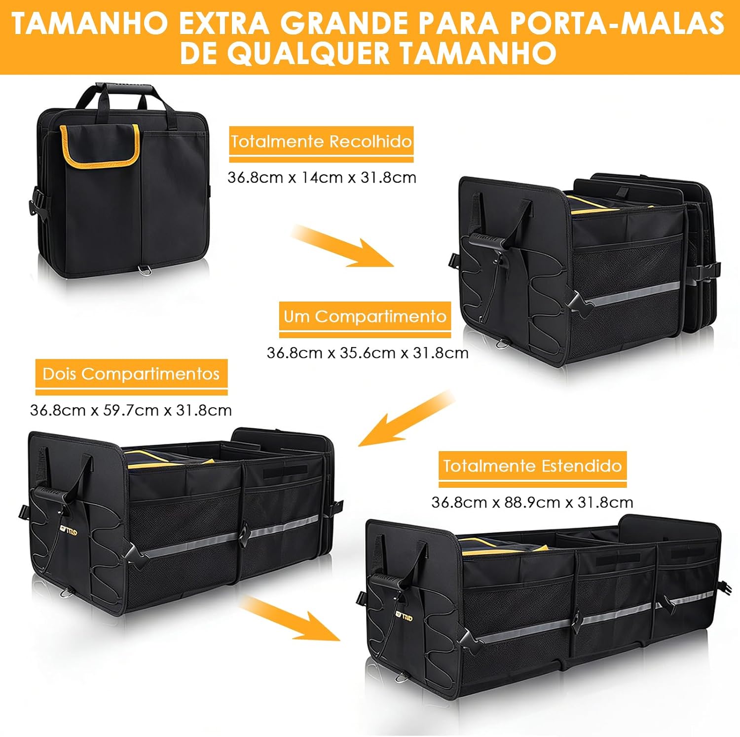 Organizador Multiuso Carro Viagen Grande Impermeável Caixa Organizadora Porta Mala Dobrável com 3 Compartimento Bolsa Térmica Caixa Armazenamento Carro SUV MPV Caminhão Van Caminhonete Organizador Multiuso Carro Viagen Grande Impermeável Caixa Organizadora Porta Mala Dobrável com 3 Compartimento Bolsa Térmica Caixa Armazenamento Carro SUV MPV Caminhão Van Caminhonete