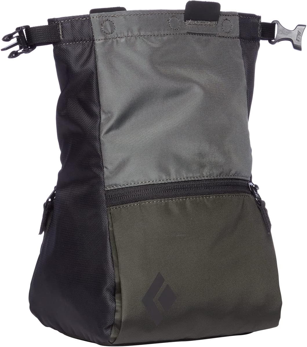 Black Diamond Mondo Chalk Pot - Stable Wide-Base Bouldering Bucket, Magnetic Closure, Large Capacity Repo Gray