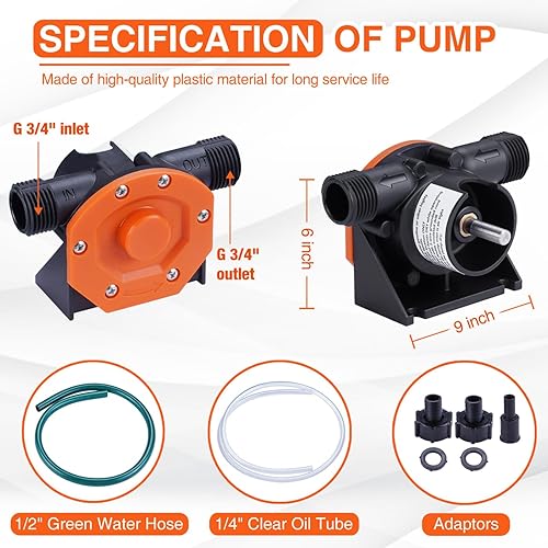 Miniatura 3 de TOPWAY Accesorio de Bomba de Taladro Autocebante con Manguera de Succión y Descarga, Mini Bomba de Taladro Manual para Agua, Transferencia de Aceite