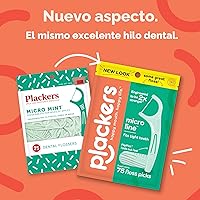 Vista 3 de Plackers Micro Line - Púas de hilo dental plegable, Tuffloss, fácil almacenamiento con sello de cierre seguro, sabor a menta fresca, 150