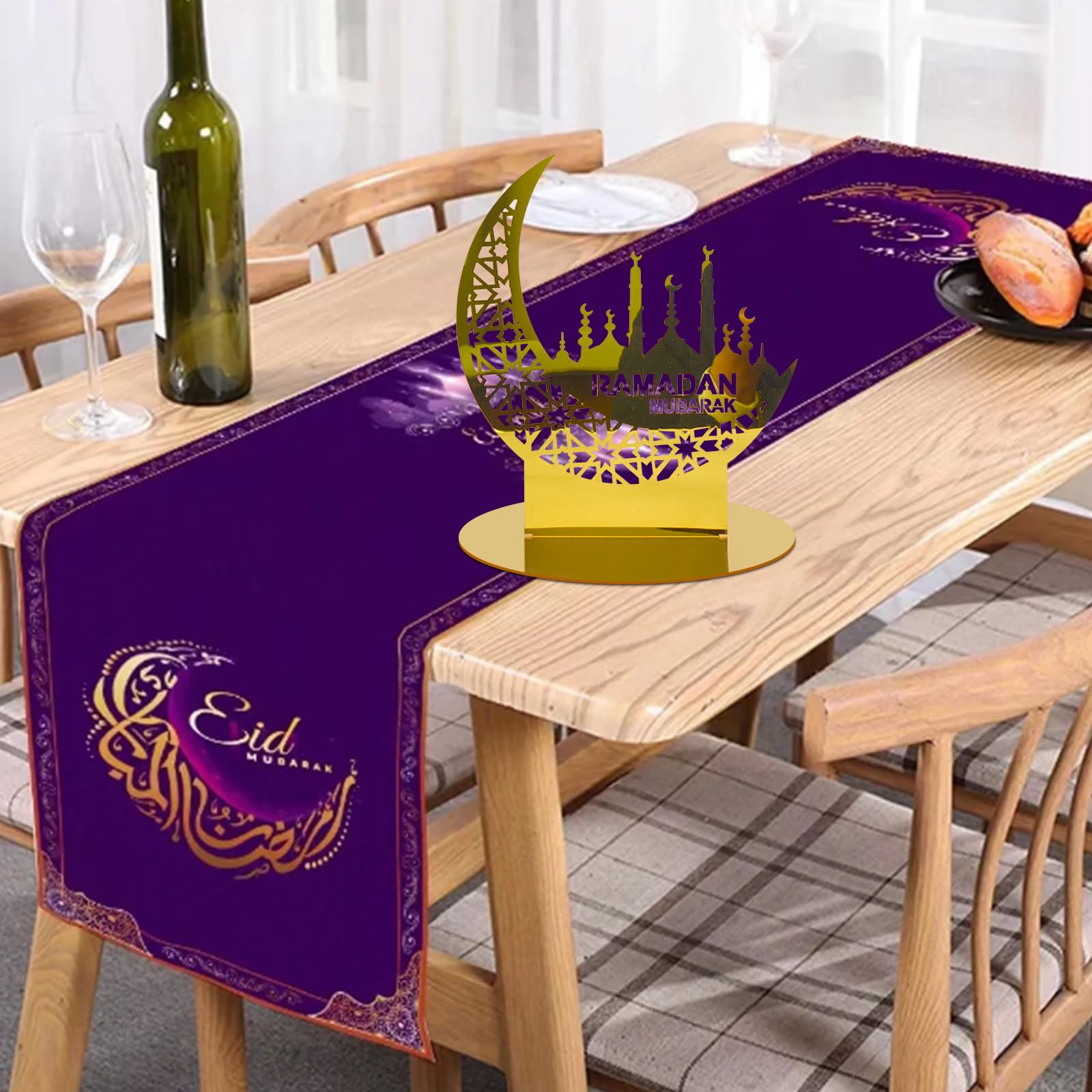 Ramadan Mubarak tafeldecor: moskee, maan en ster - islamitisch cadeau - België