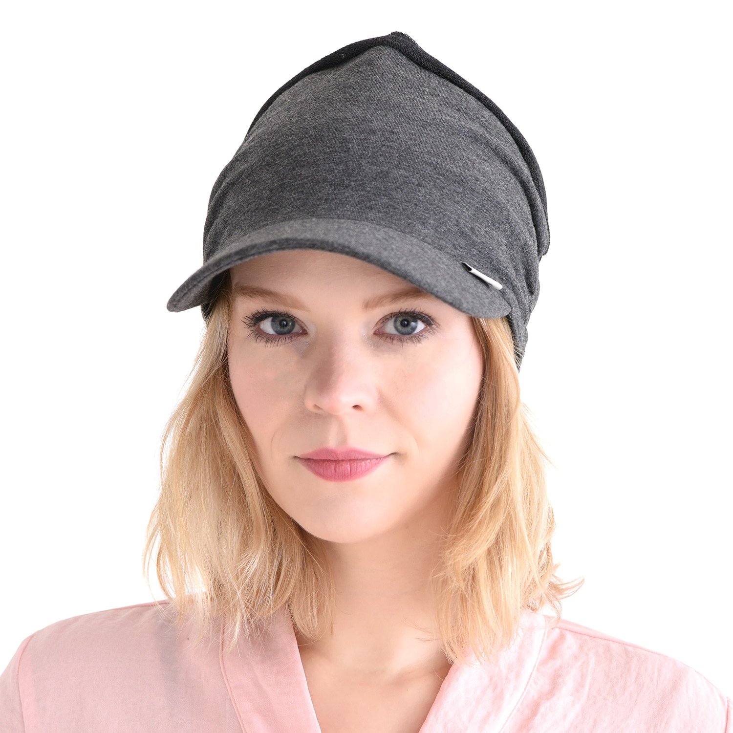 CHARM Sports Sun Visor Hat - SPF UV Protection Japanese Design Peak Cap for Men & Women Tennis Jogging Running Visor Dark Grey