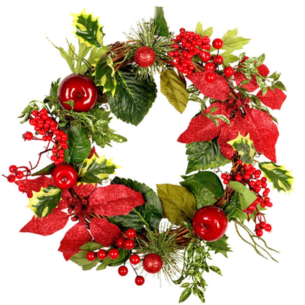 Couronne de vigne de Noël aux finitions réalistes d'un grand réalisme