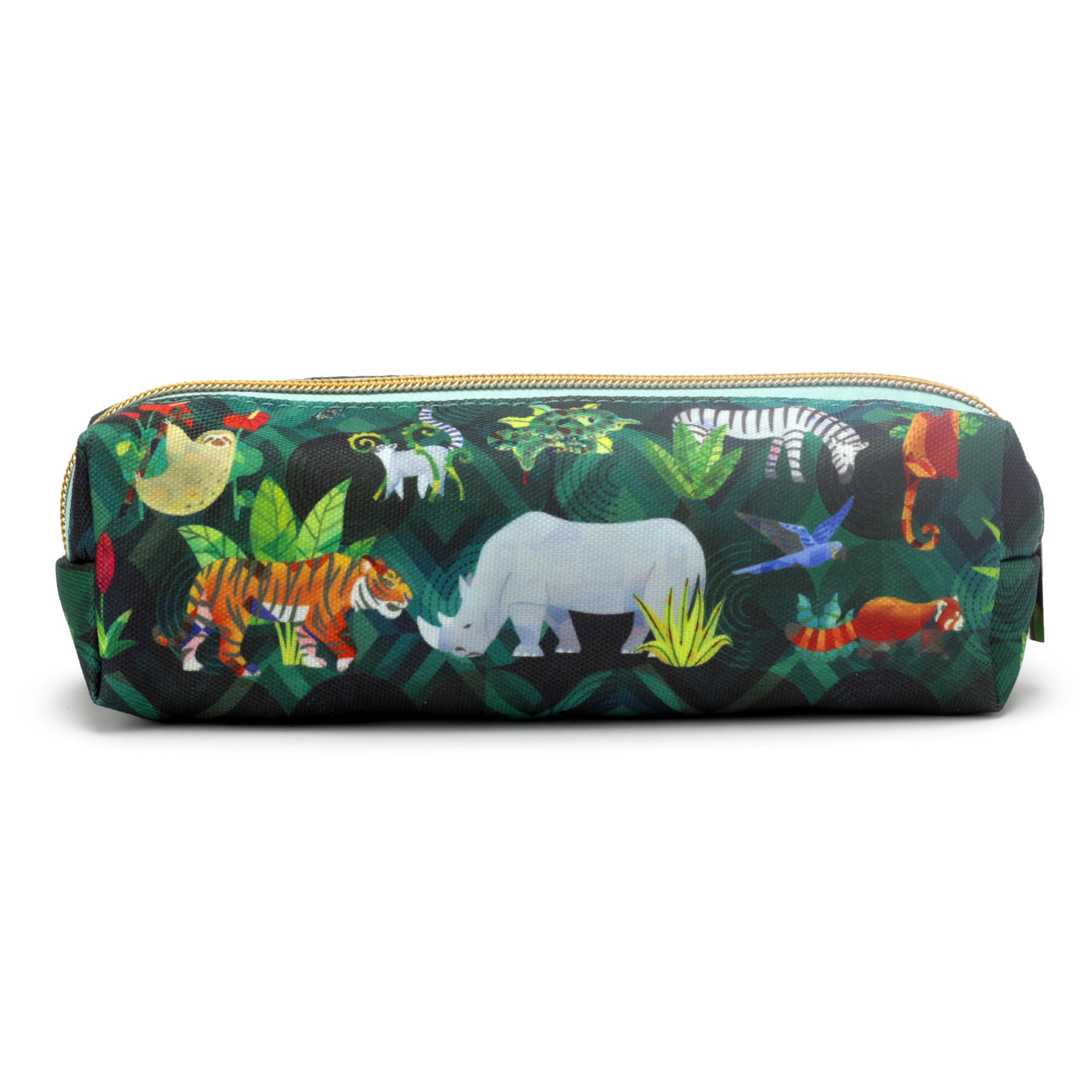 Puckator Animal Kingdom Canvas Pencil Case, School Equipment Stuff, Pencil Cases, Large Capacity Preppy Pencil Case - Image 2