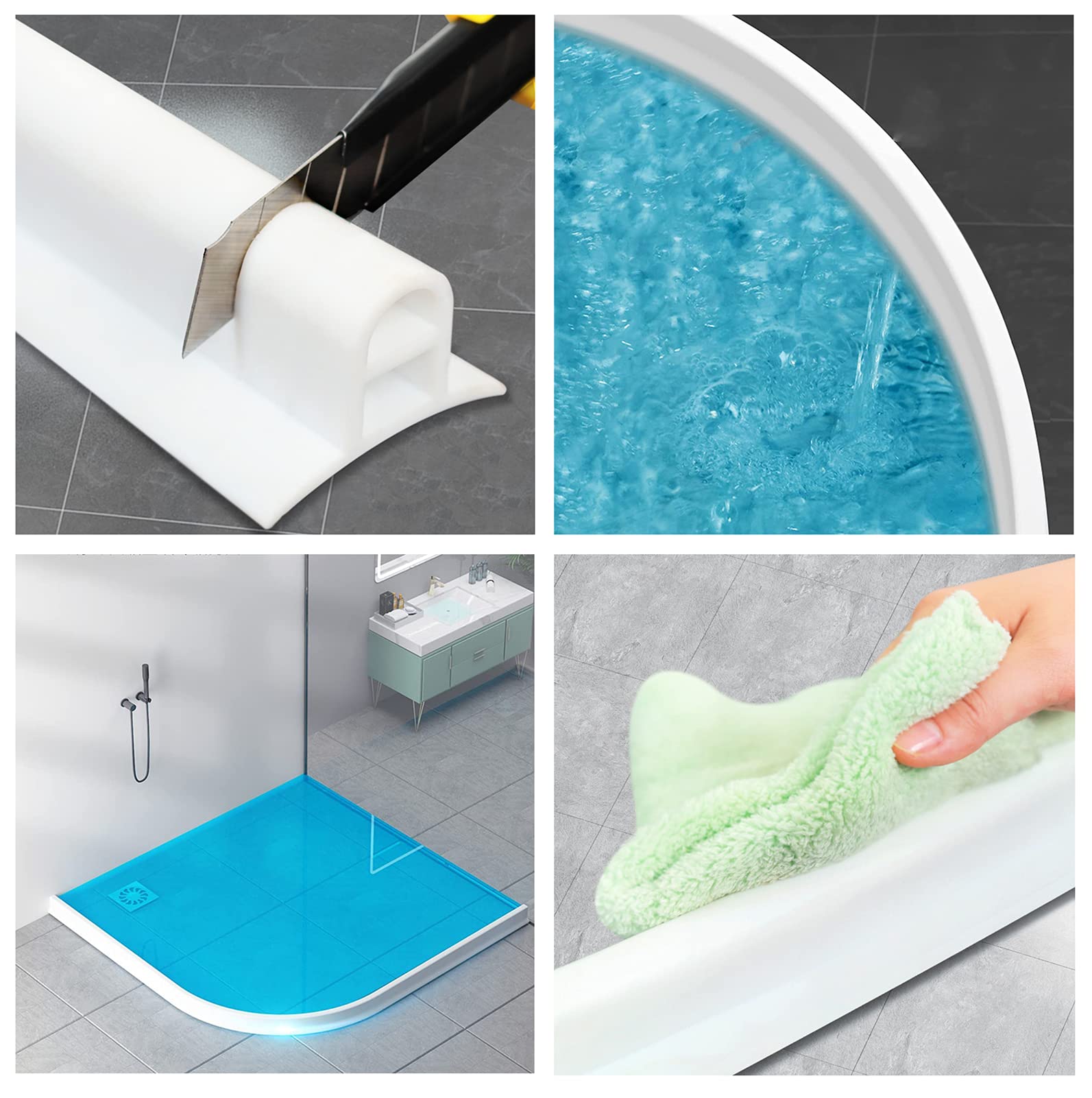 Opvouwbare Douche Drempel Water Dam,Siliconen Douche Opvouwbare Douche Drempel Water Dam,Siliconen Douche