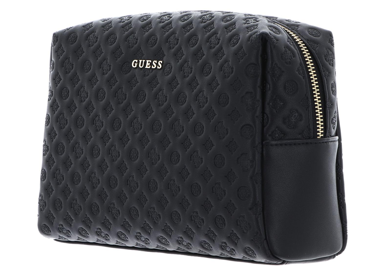 GUESS Kulturbeutel Large Top Zip Cosmetic Bag Black schwarz