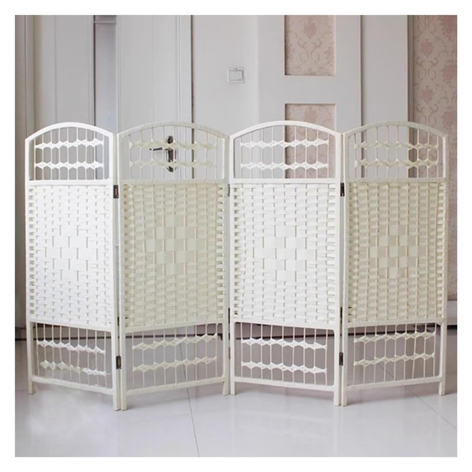 SXSCARKX Room Divider, Freestanding Folding Weave Privacy Screen, Separation Partition Wall For Living Lightweight and Foldable