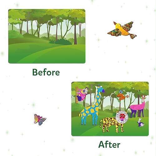 Vista 45 de Skillmatics Foil Fun - Vestir, arte sin desorden para niños, kits de manualidades y suministros, actividad creativa de bricolaje, juguetes de viaje