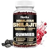 Shilajit Gummies 1000mg for Men & Women - Pure Himalayan Shilajit Gummies with 85+ Trace Minerals, Ashwagandha, Turmeric, Black Pepper - Energy & Immune Support - Sugar Free Raspberry Flavor 60 Count