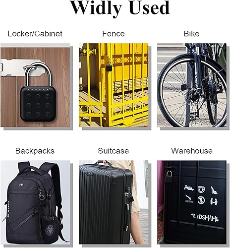 Miniatura 4 de HIFAM Candado de combinación de 6 dígitos de alta seguridad IP67 clasificado, aleación de zinc resistente a la corrosión, anticorrosión, para