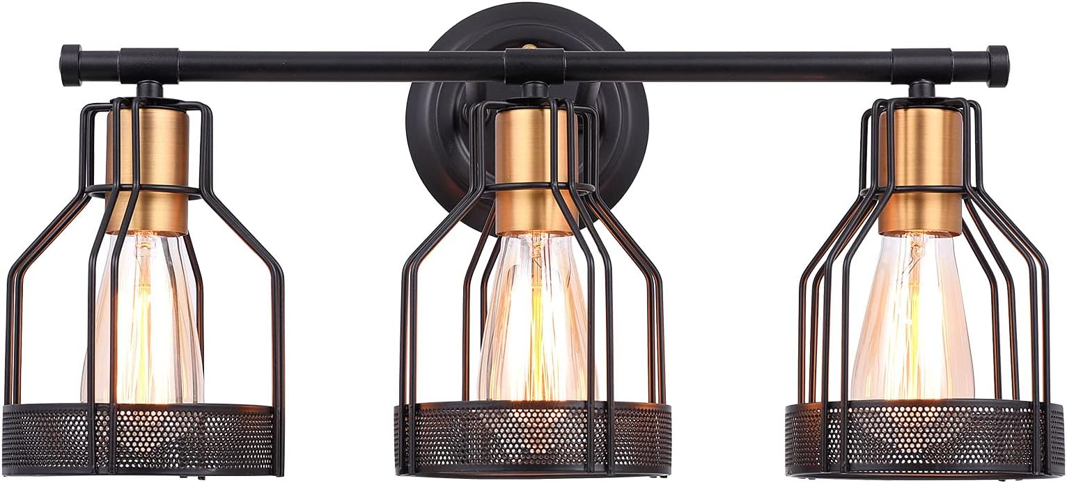 Industrial Bathroom Vanity Light 3 Light