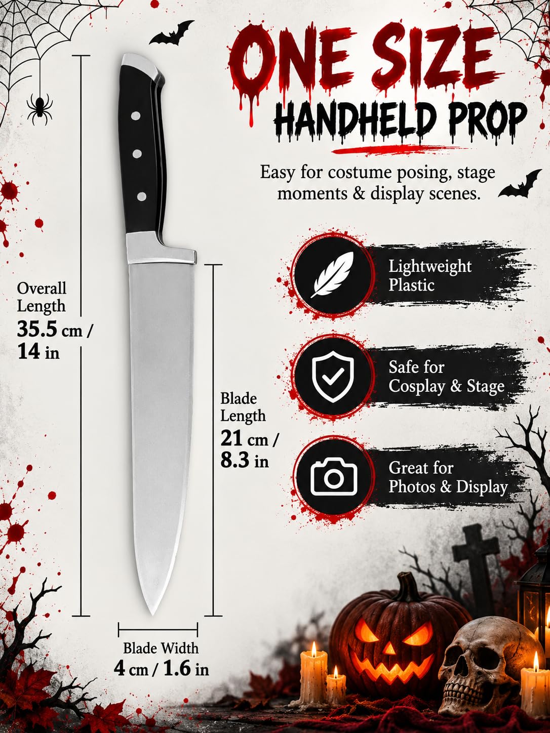 Amazon.co.jp: UQJE フェイクナイフ小道具 プラスチック ハロウィン