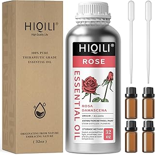 Hiqili 32ml Rose Essential Oil No Dilution for Face Skin Diffuser Hair