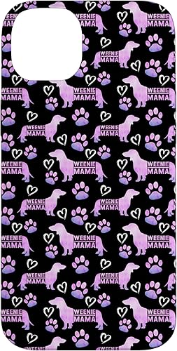 iPhone 14 Plus Dachshund Mom Weenie Mama Weiner Dog Pink - Estuche de regalo para mujer
