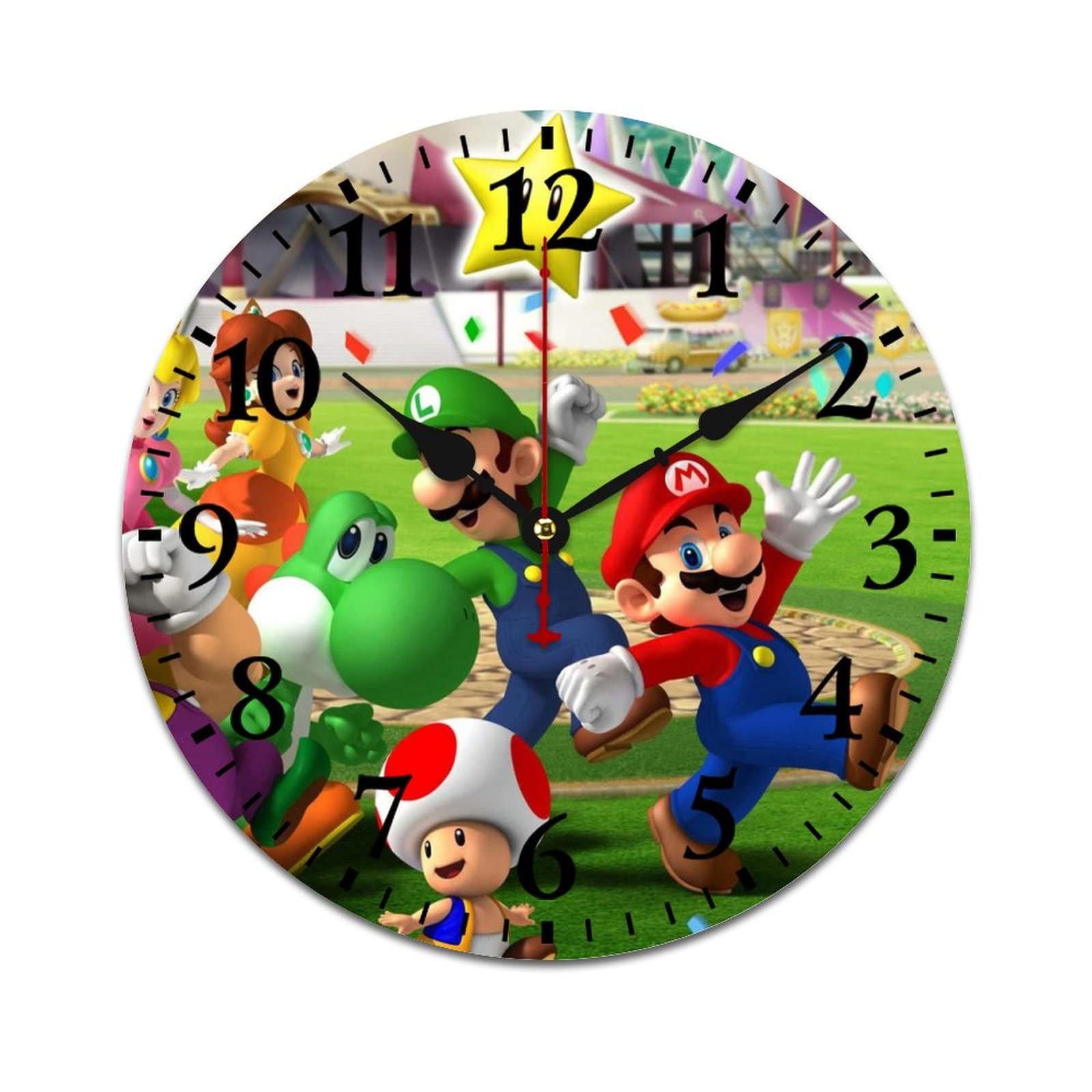 激レア スーパーマリオ 掛け時計 マリオ クロック ブラック インテリア