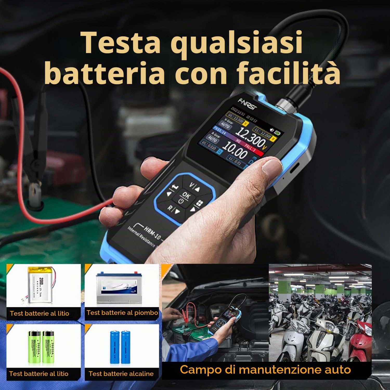 Jadeshay Tester di Resistenza Interna 0~200Ω CC 0~±100V Accurato Misuratore di Resistenza e di Tensione Interna Tester Batteria Auto per Litio Piombo-acido Carbone Batterie