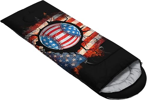 Miniatura 2 de BSNTHO Saco de dormir para camping, 3 estaciones, clima cálido y fresco, ligero, saco de dormir impermeable para adultos y niños, viajes y al aire